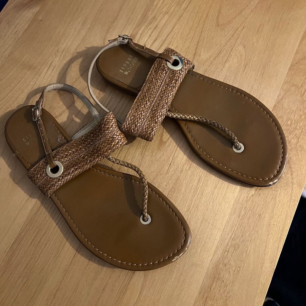 Stuart Weissman flat sandals- size 8.5.